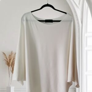 Cream Oversized Relaxed Blouse